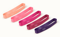 The complete set: one Mova loop band in each of the five colors